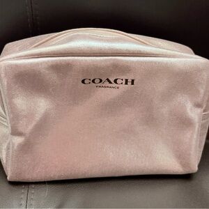 Coach Fragrance Toiletry/Cosmetics Zip Pouch Light Pink Shimmer
